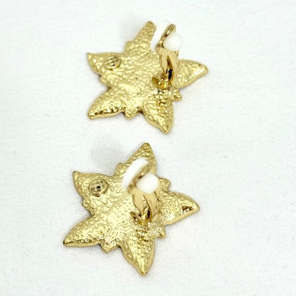 Vintage Eisenberg Ice Poinsettia Brooch/Clip Earrings Set - Like New Condition - Picture 6 of 11